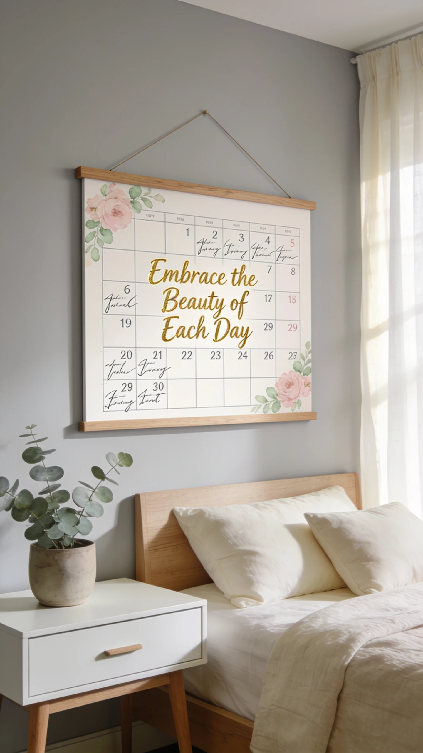Le Calendrier ou le Tableau Mensuel Décoratif