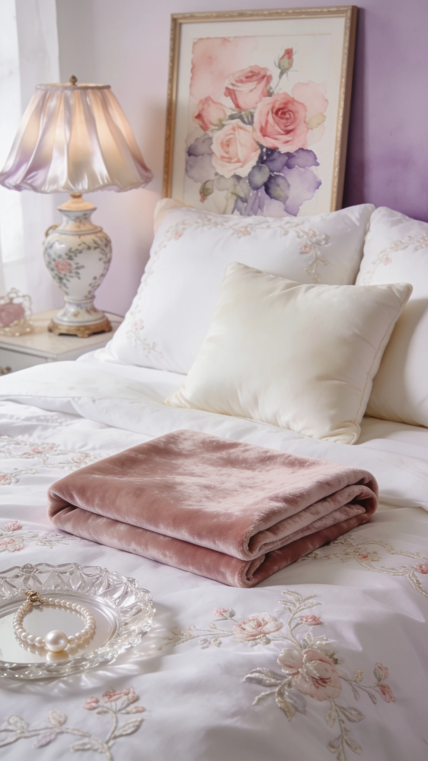 Le Linge de Lit Blanc Brodé
