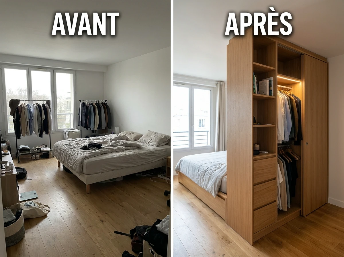 Le Meuble Séparateur Dressing-Lit