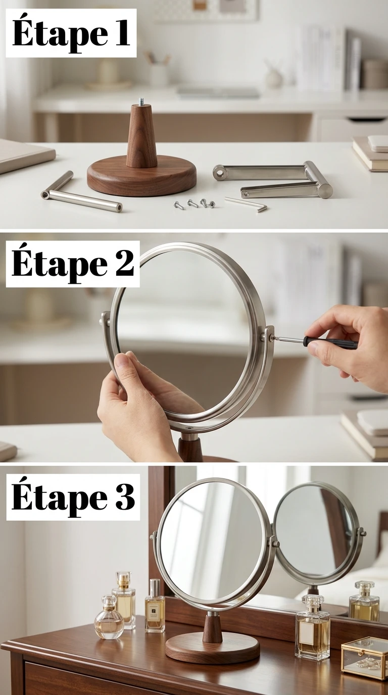 Le Miroir À Double Face Rotatif