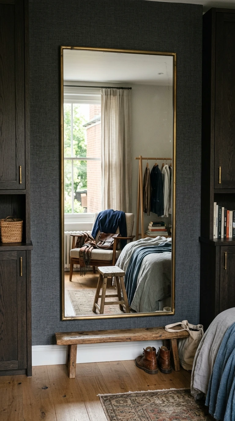 Le Miroir Pleine Hauteur Encadré