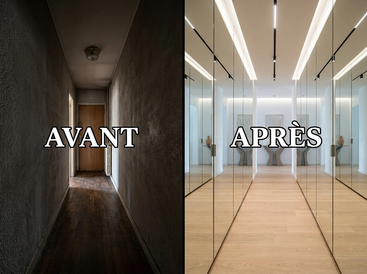 Le Mur Entier de Miroirs