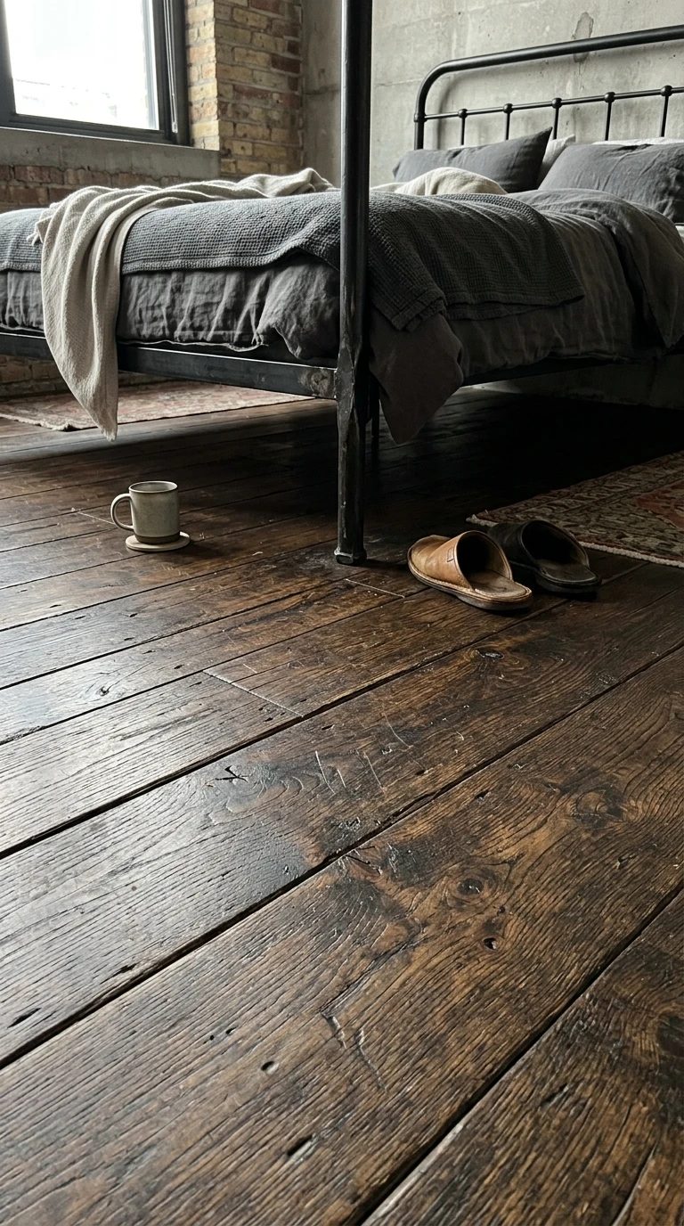 Le Parquet en Bois Foncé ou Vieilli