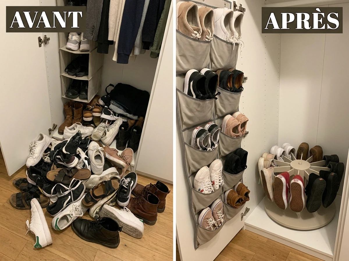 Le Range-Chaussures Rotatif ou en Cascade