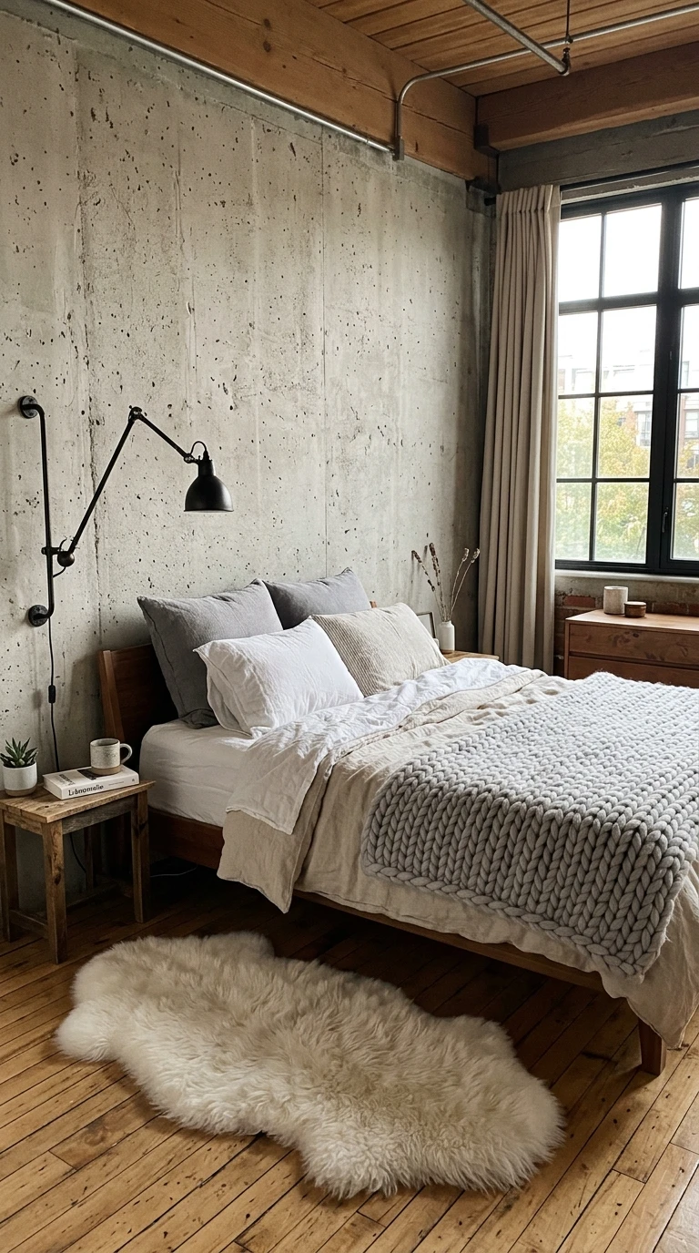 Le Style Industriel en Chambre Douce