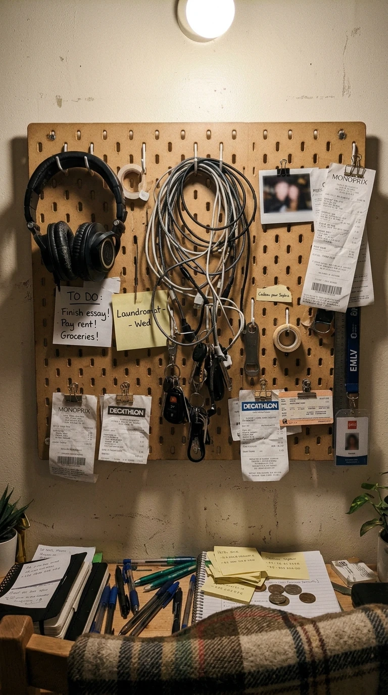 Le Tableau Pegboard comme Bureau de Commandes