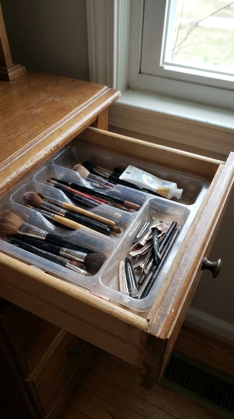 Le Tiroir à Couverts pour les Accessoires de Coiffeuse