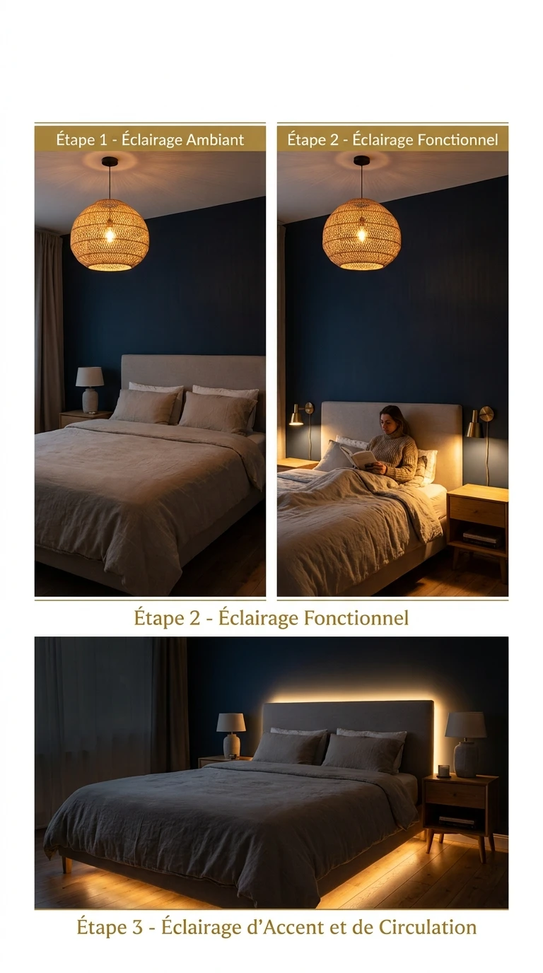 L'Éclairage de la Chambre à Coucher : Trois Ambiances, Trois Fonctions