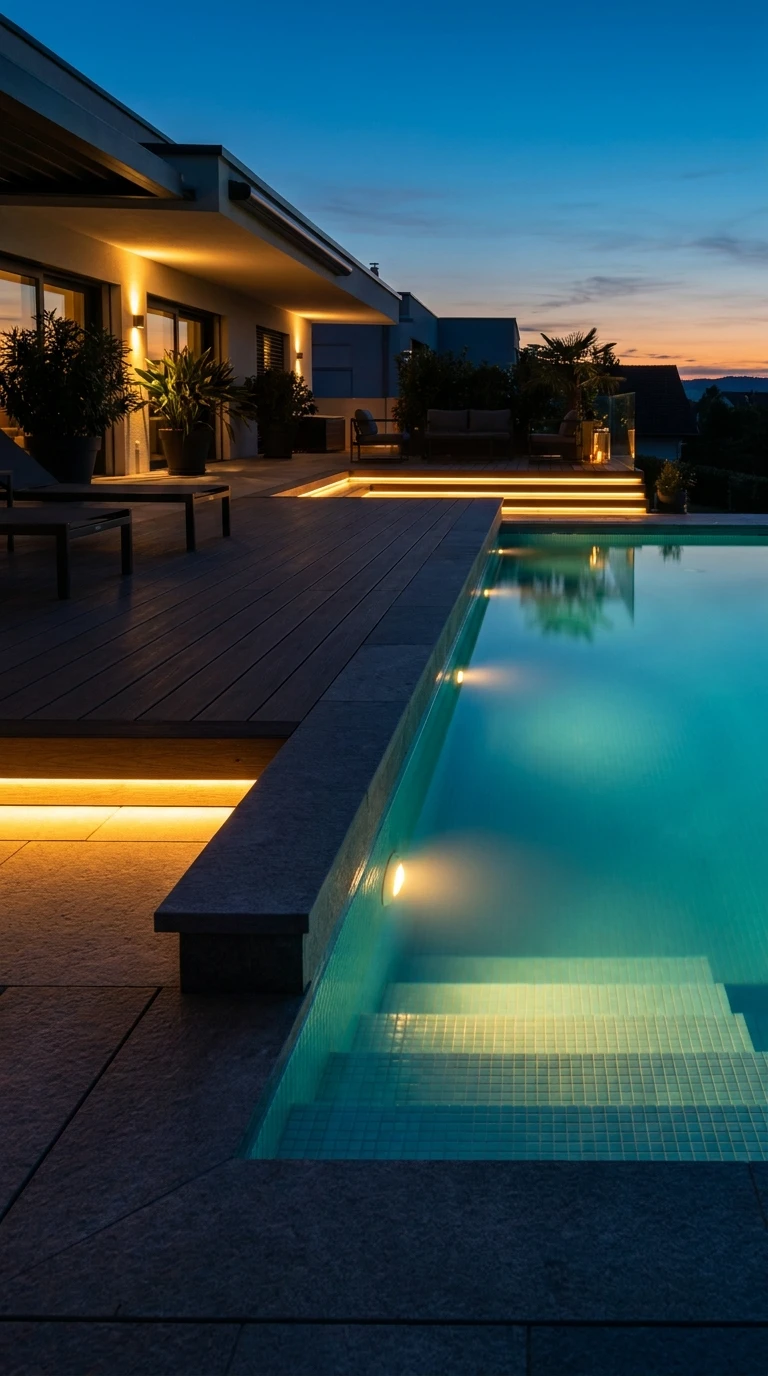 L'Éclairage Terrasse Piscine