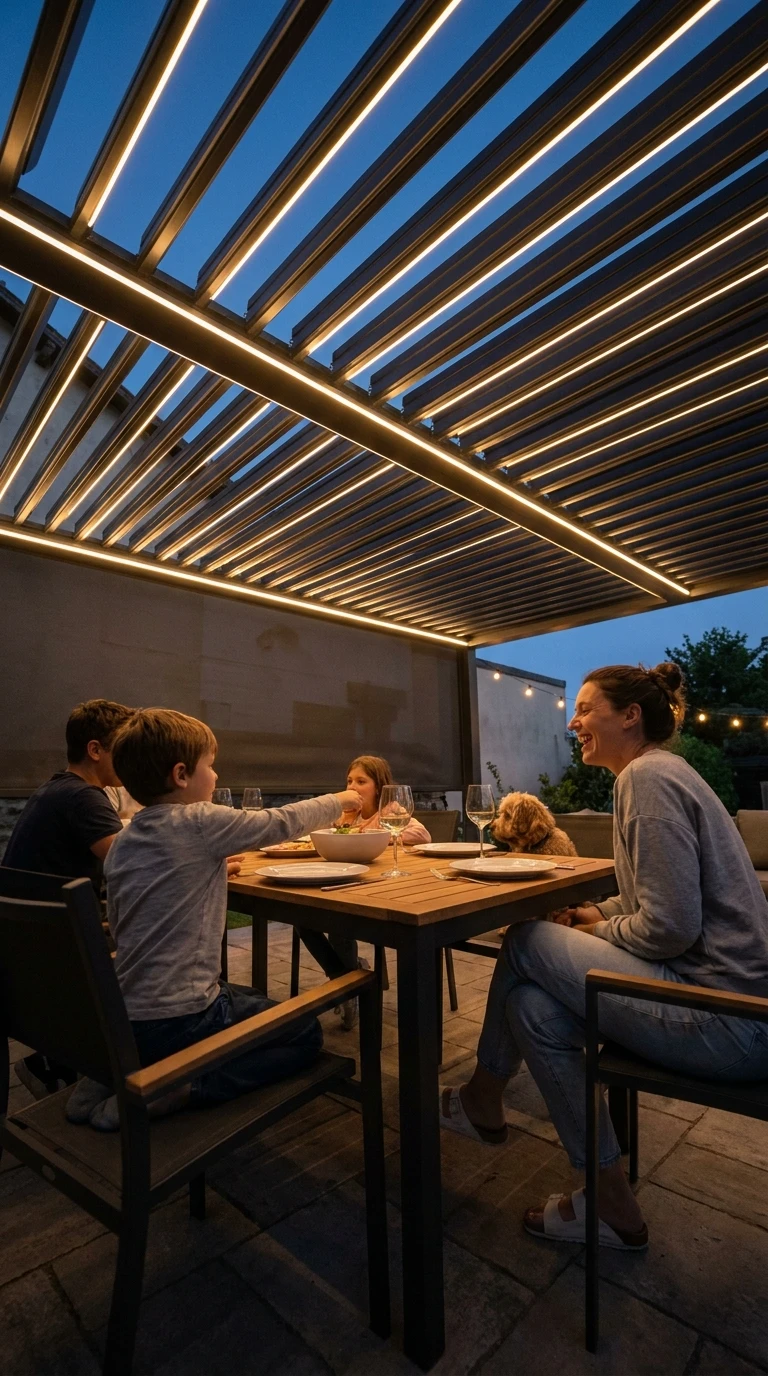 LED dans les Lames Bioclimatiques
