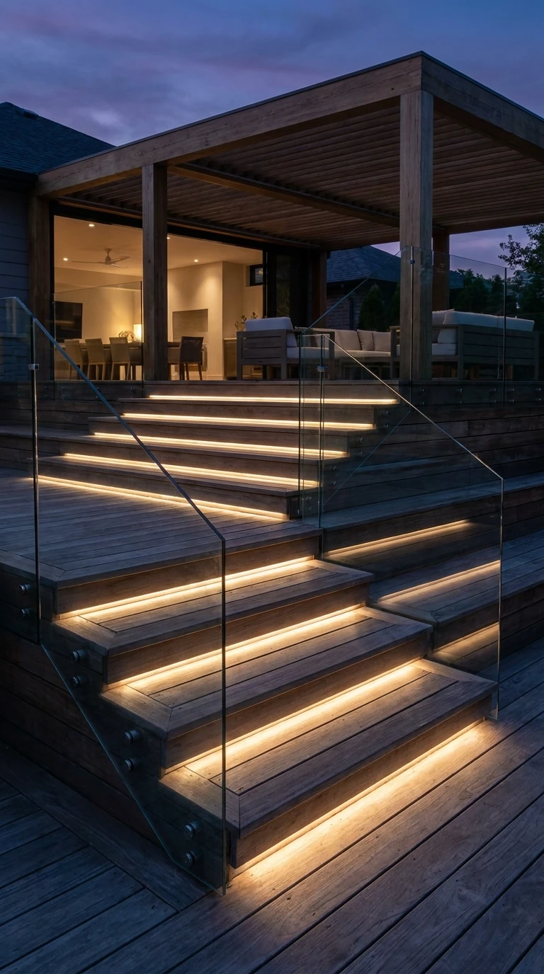 LED Intégrées dans les Marches de Terrasse