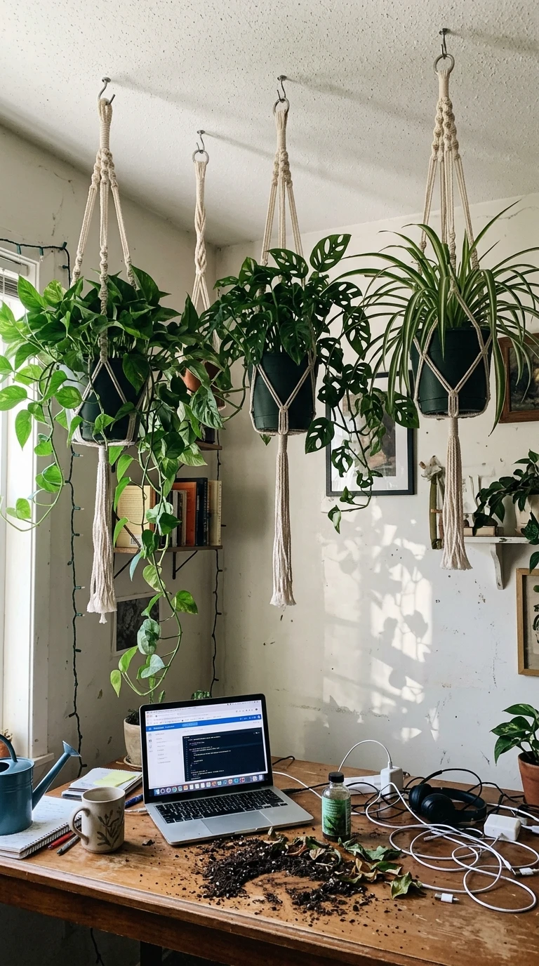 Les Plantes Suspendues plutôt que Posées