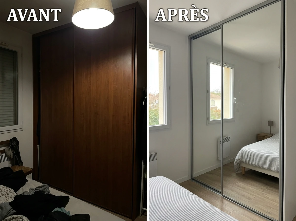 Les Portes Miroir qui Agrandissent la Pièce