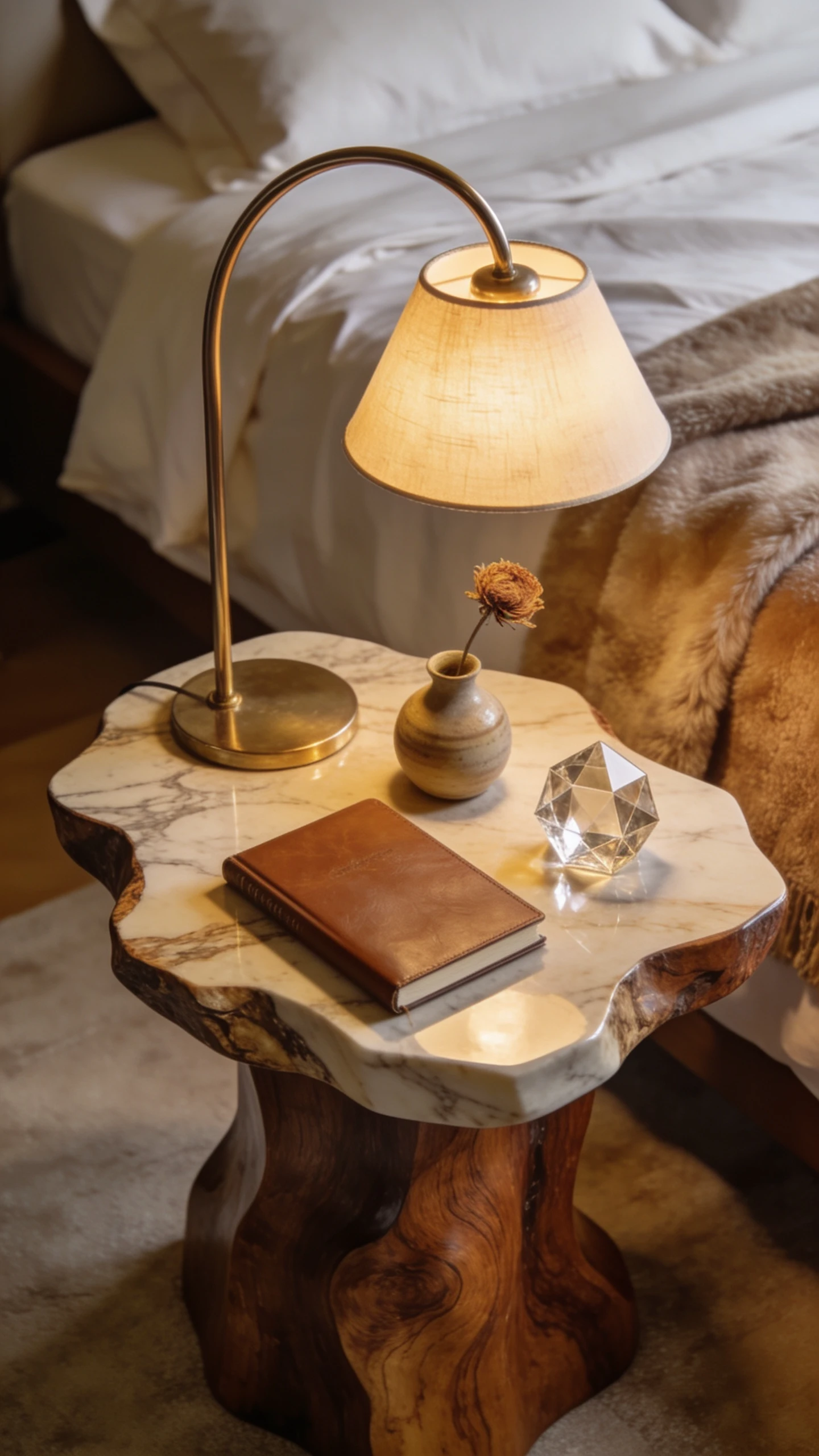 Les Tables de Chevet Asymétriques en Matières Nobles