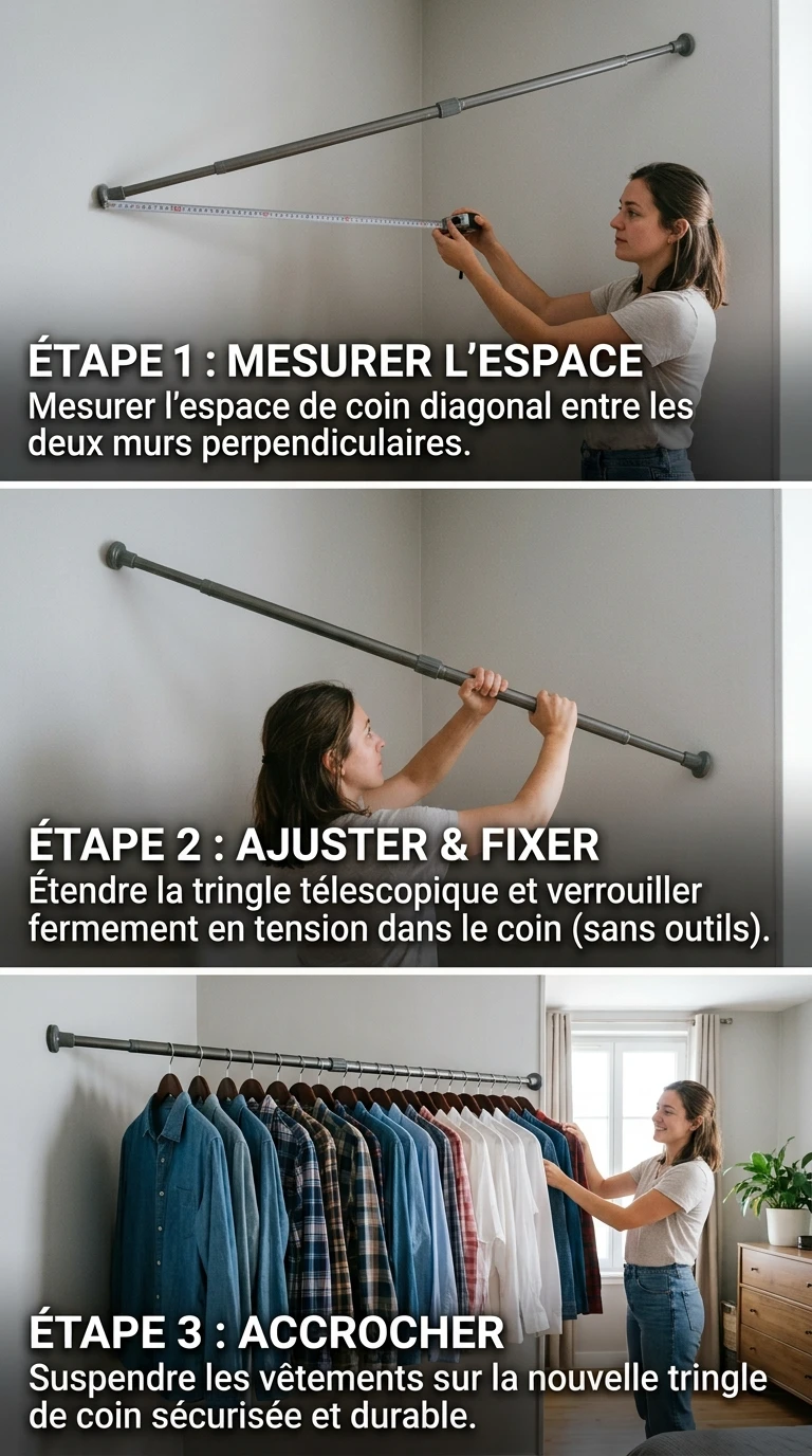 Les Tringles Télescopiques en Coin