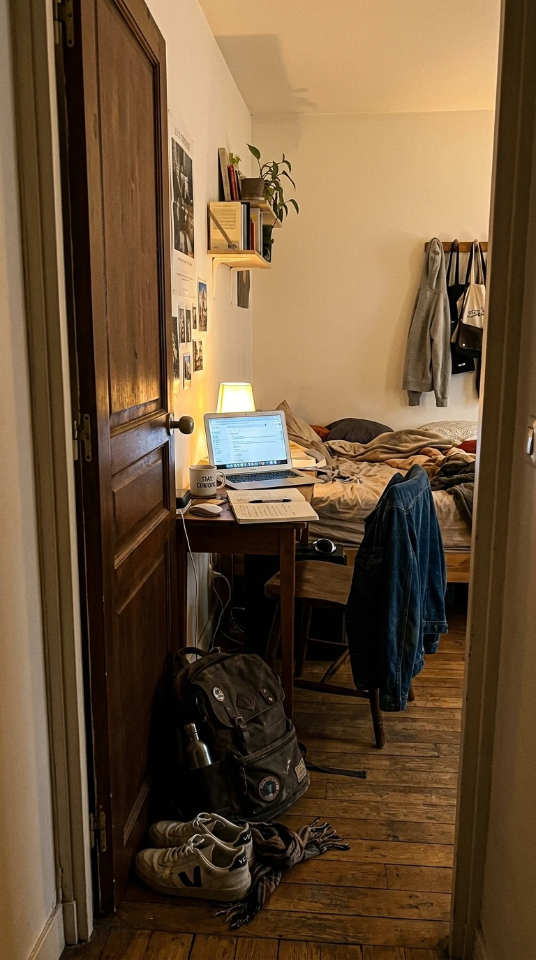 L'Espace Bureau Derrière la Porte