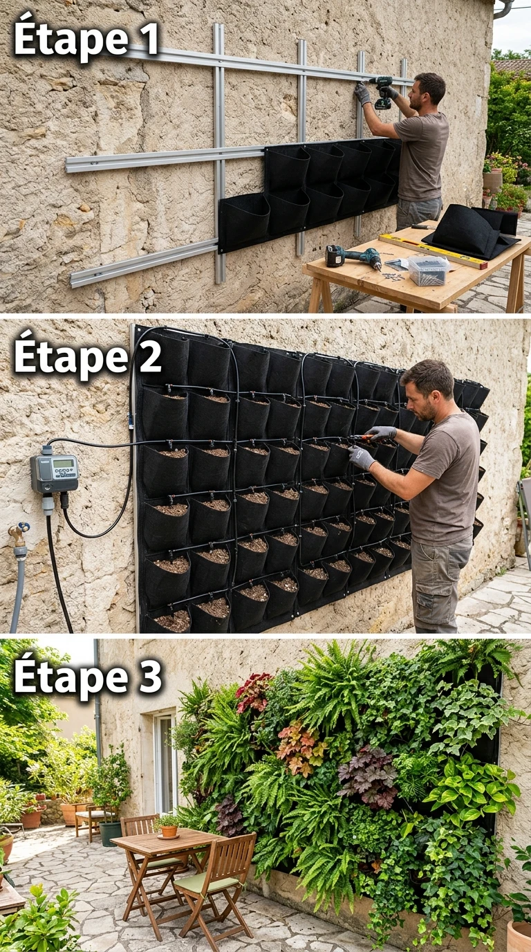 Mur Végétal en Modules Hydroponiques