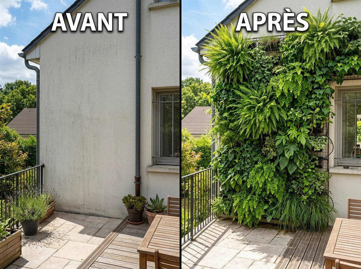 Mur Végétal Hydroponique sur Structure Métal