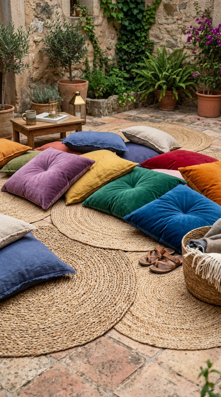 Nattes et Coussins de Sol en Fibres Naturelles