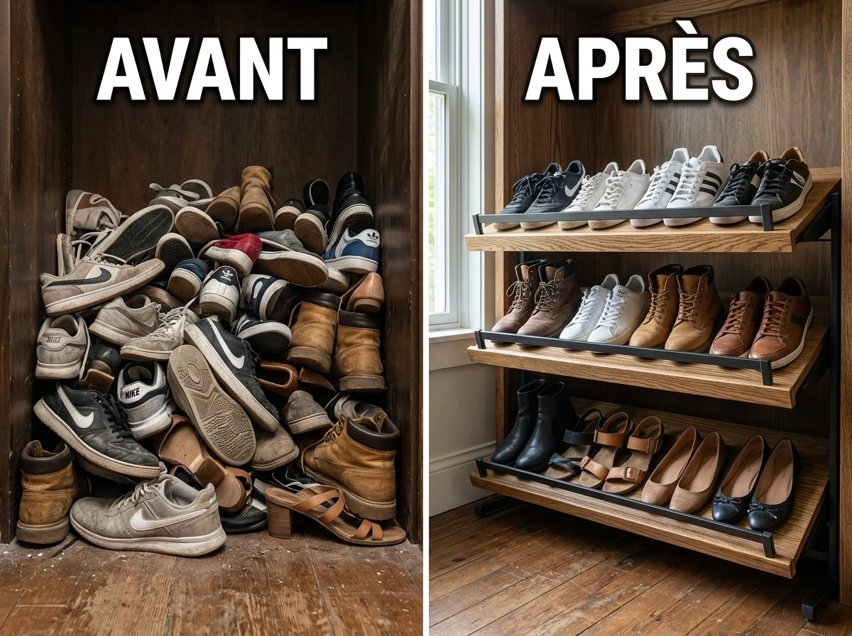 Négliger le rangement des chaussures