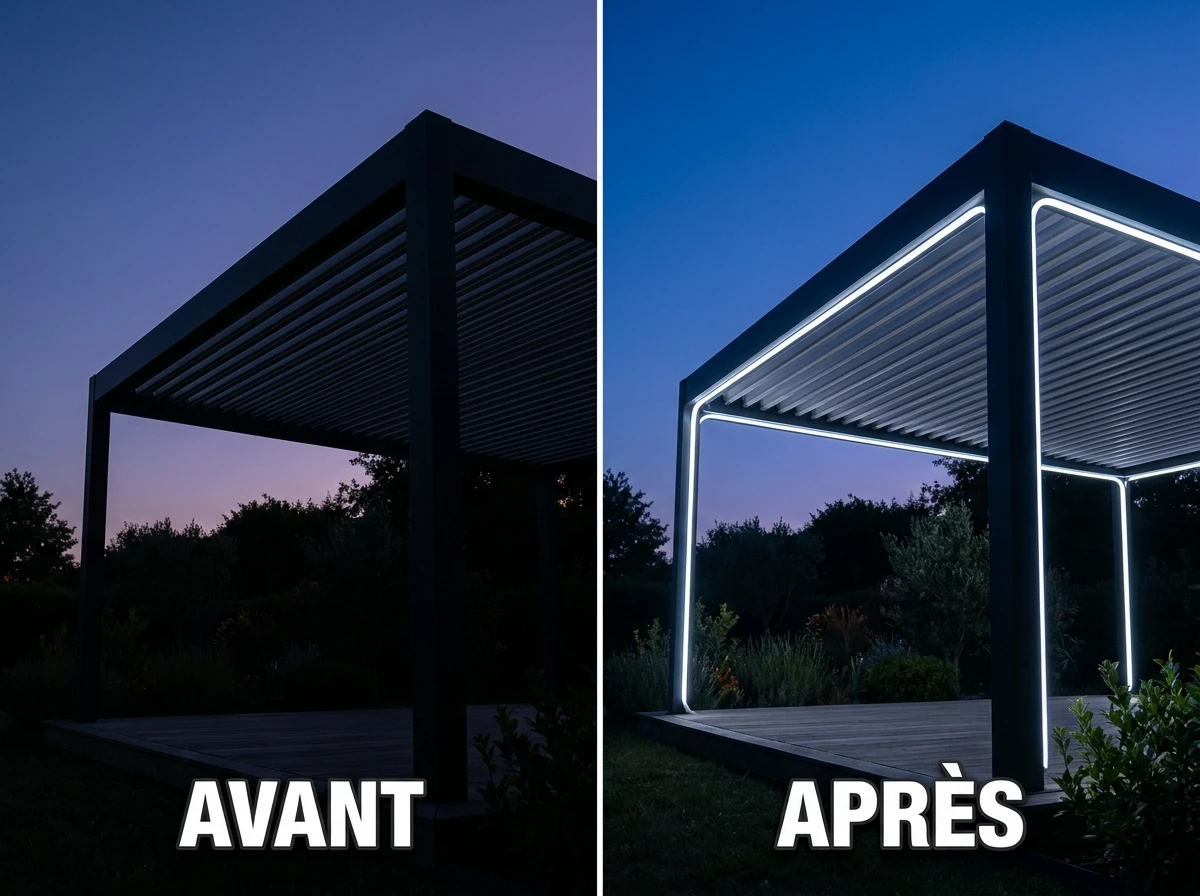Néon Flex LED sur Contour de Structure