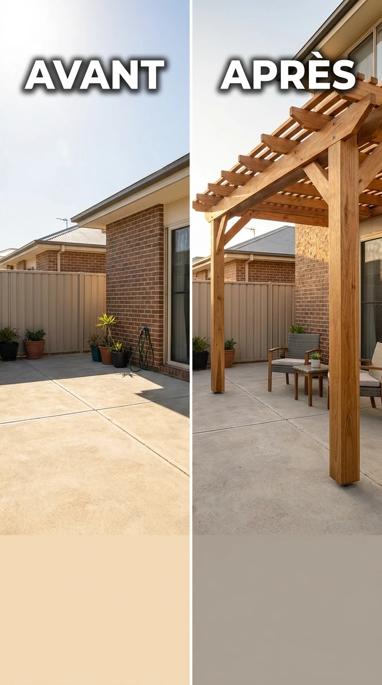 Niveau Débutant : Pergola Bois avec Kit Prêt-à-Monter