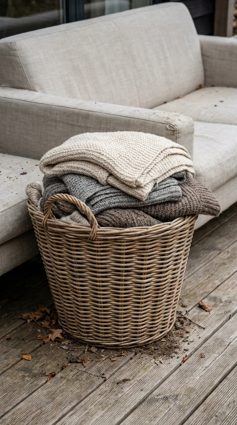 Panier Osier pour les Plaids