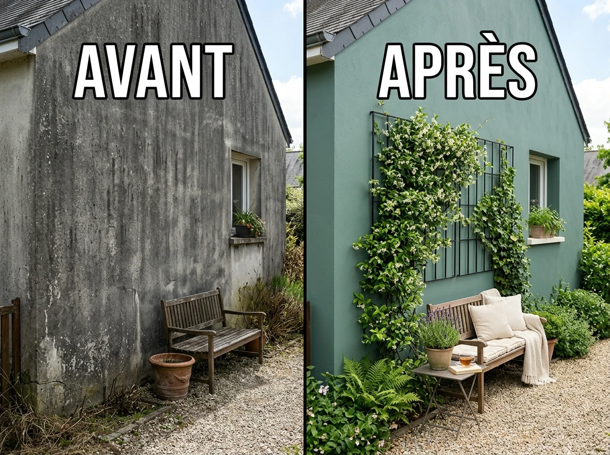 Peinture Mur de Fond Vert Sauge ou Bleu Céladon