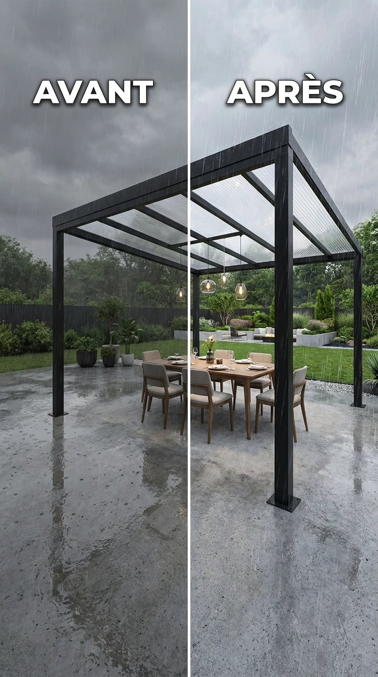 Pergola Aluminium avec Toit en Polycarbonate