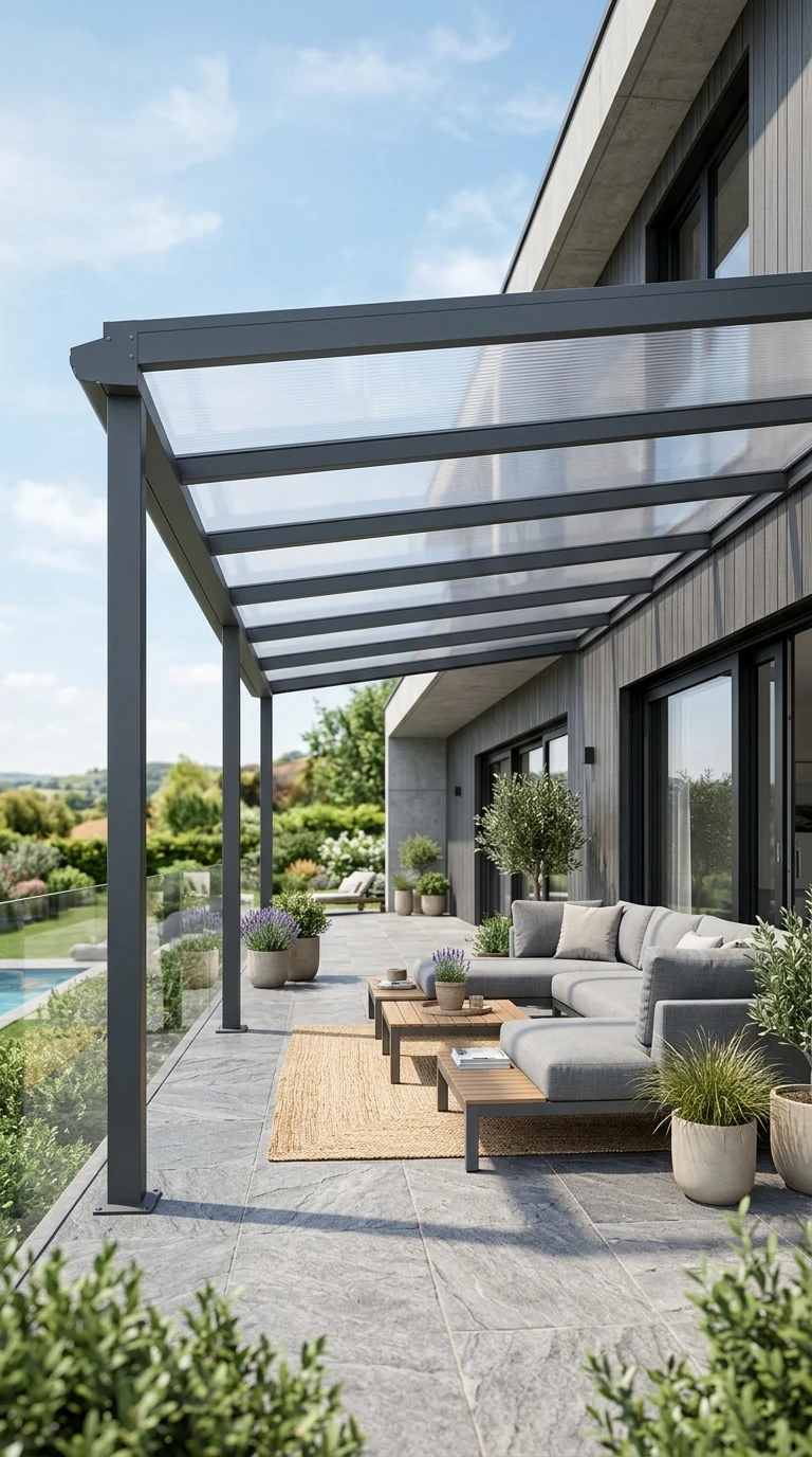 Pergola Aluminium avec Toit Polycarbonate