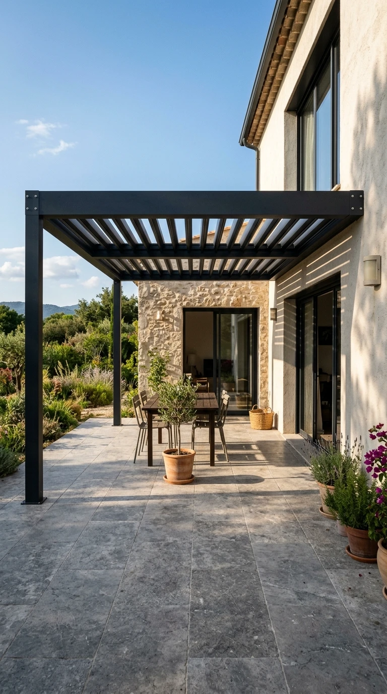 Pergola Aluminium Thermolaqué 4x4m Adossée