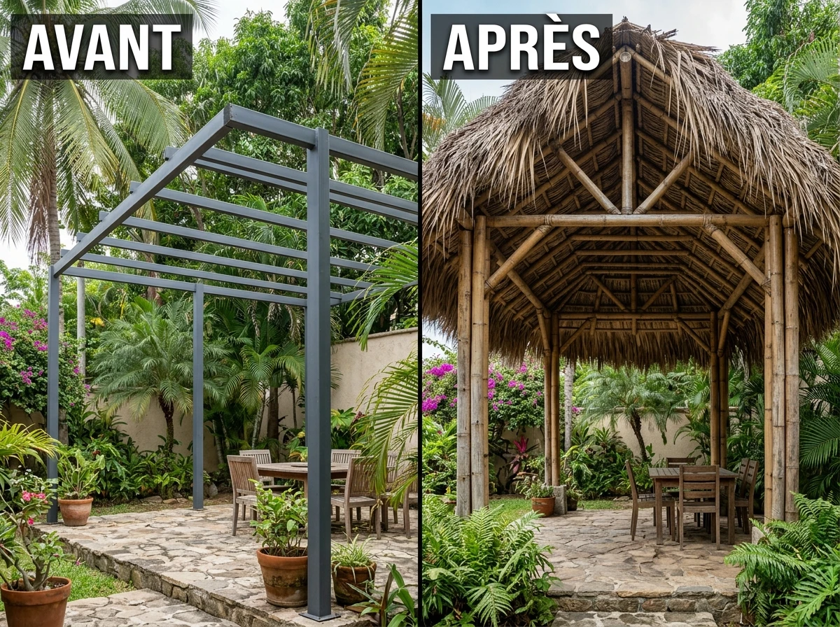 Pergola Bambou et Chaume - L'Authenticité