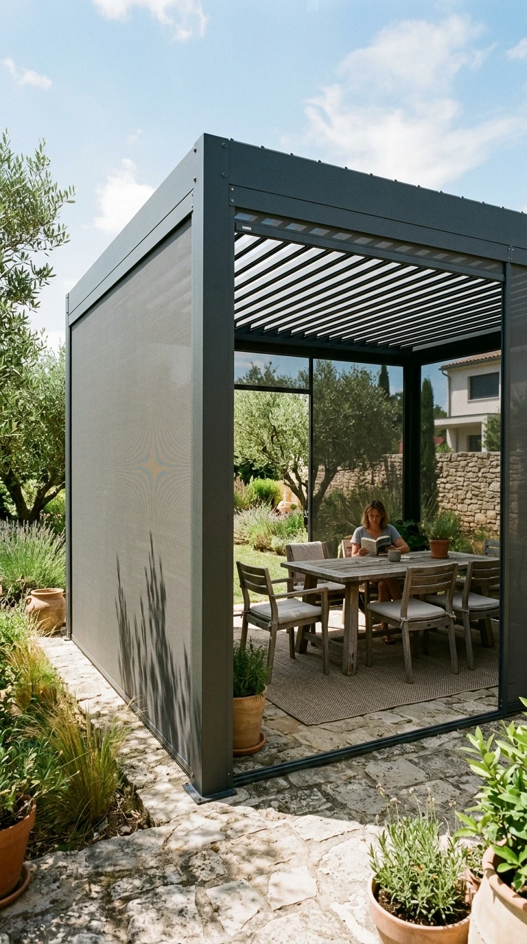 Pergola Bioclimatique 5x5m avec Stores Zip