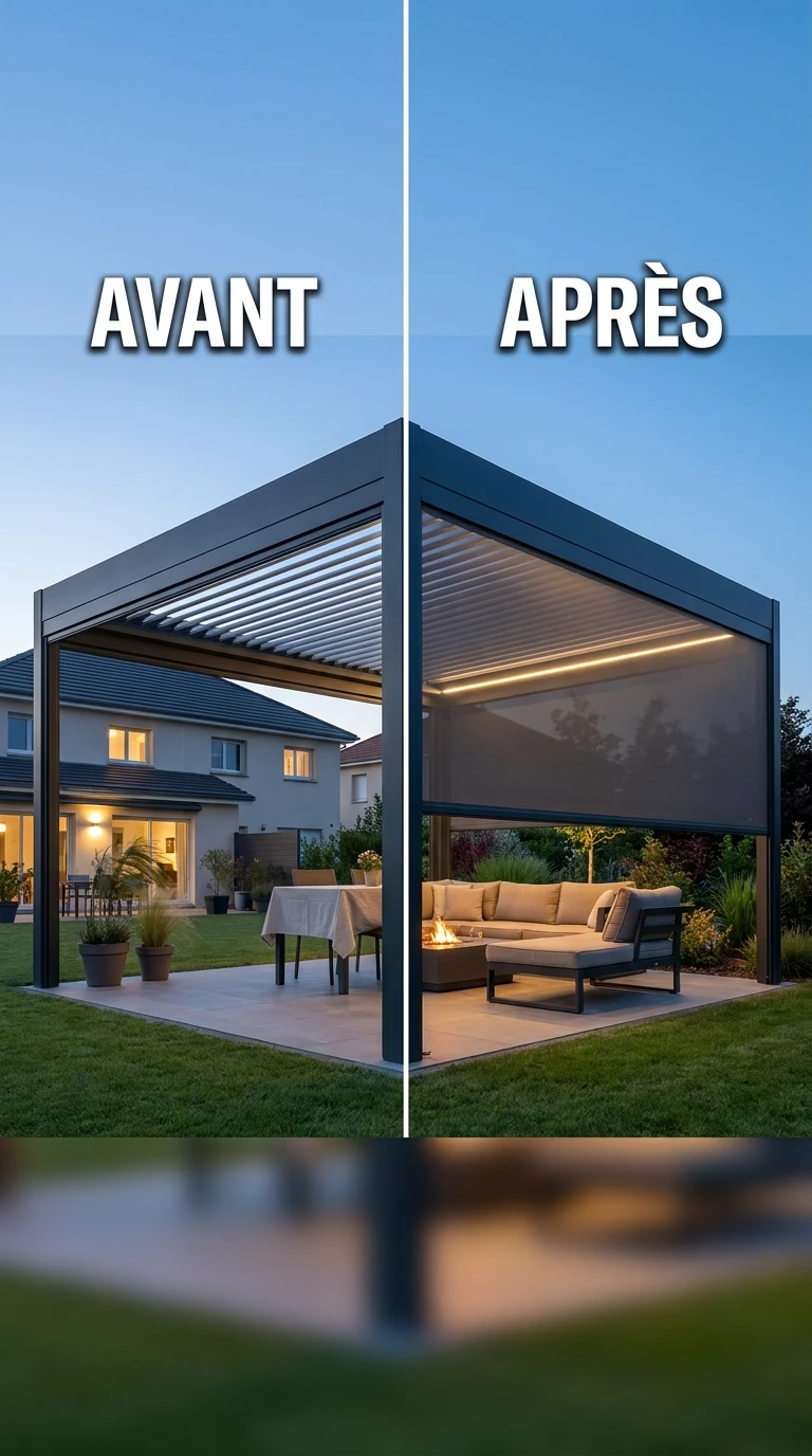 Pergola Bioclimatique avec Stores Latéraux Zip