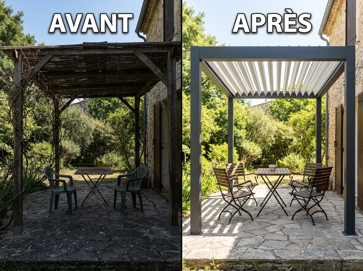 Pergola Bioclimatique Entrée de Gamme 3x3m
