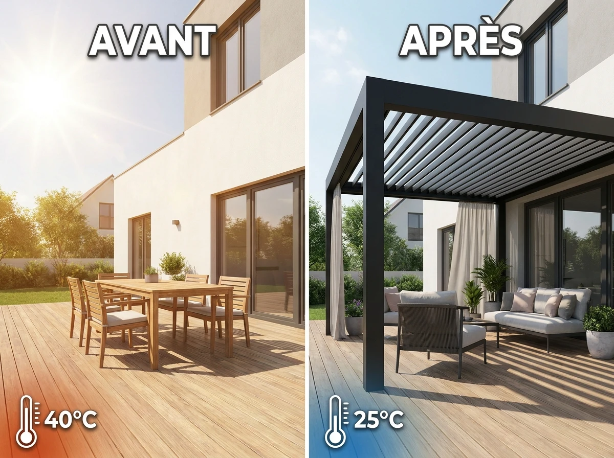 Pergola Bioclimatique Noir Mat