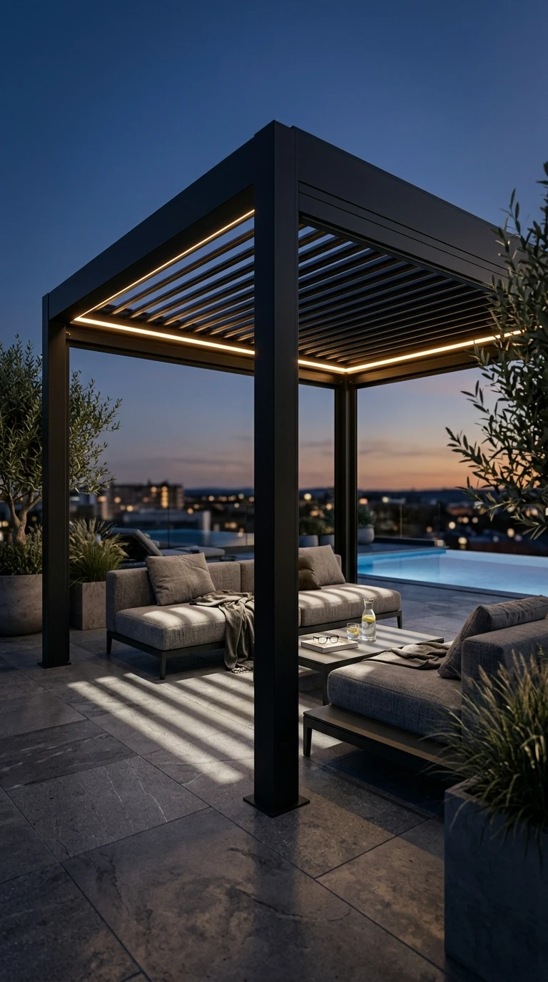 Pergola Bioclimatique Noire