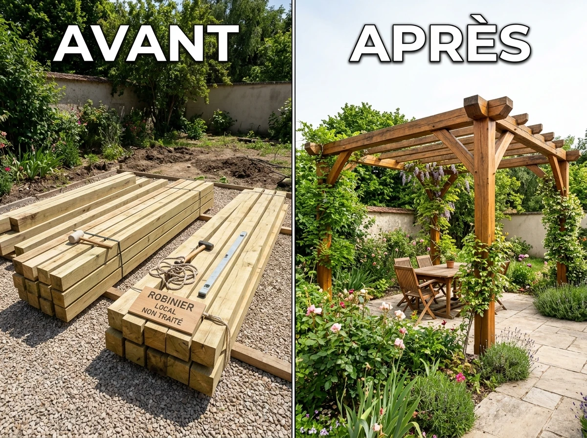 Pergola Robinier Européen 5x5m
