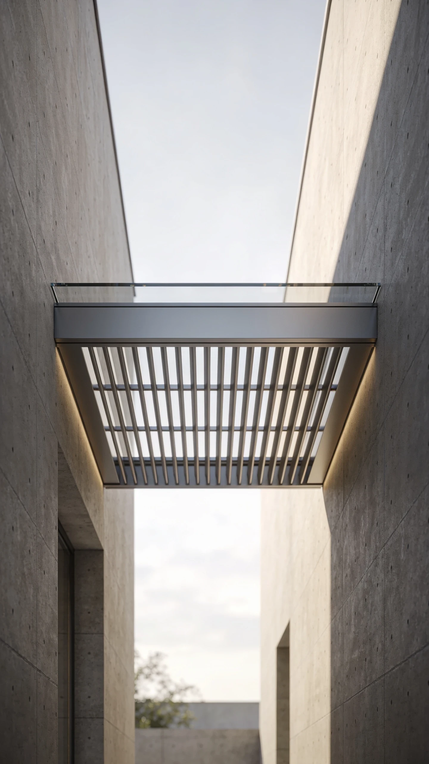 Pergola Suspendue entre Deux Murs : Sans Poteaux au Sol
