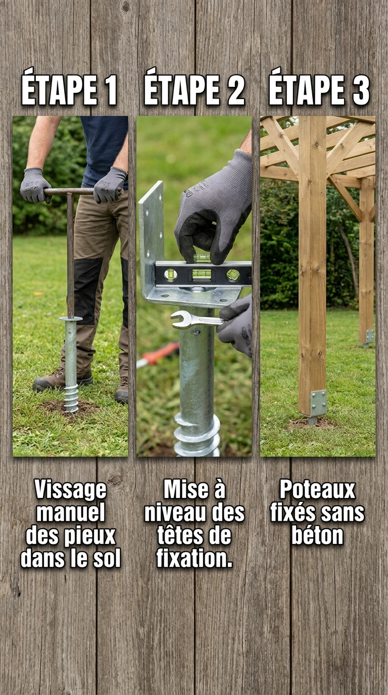 Pieux Vissés en Terre - Sans Béton