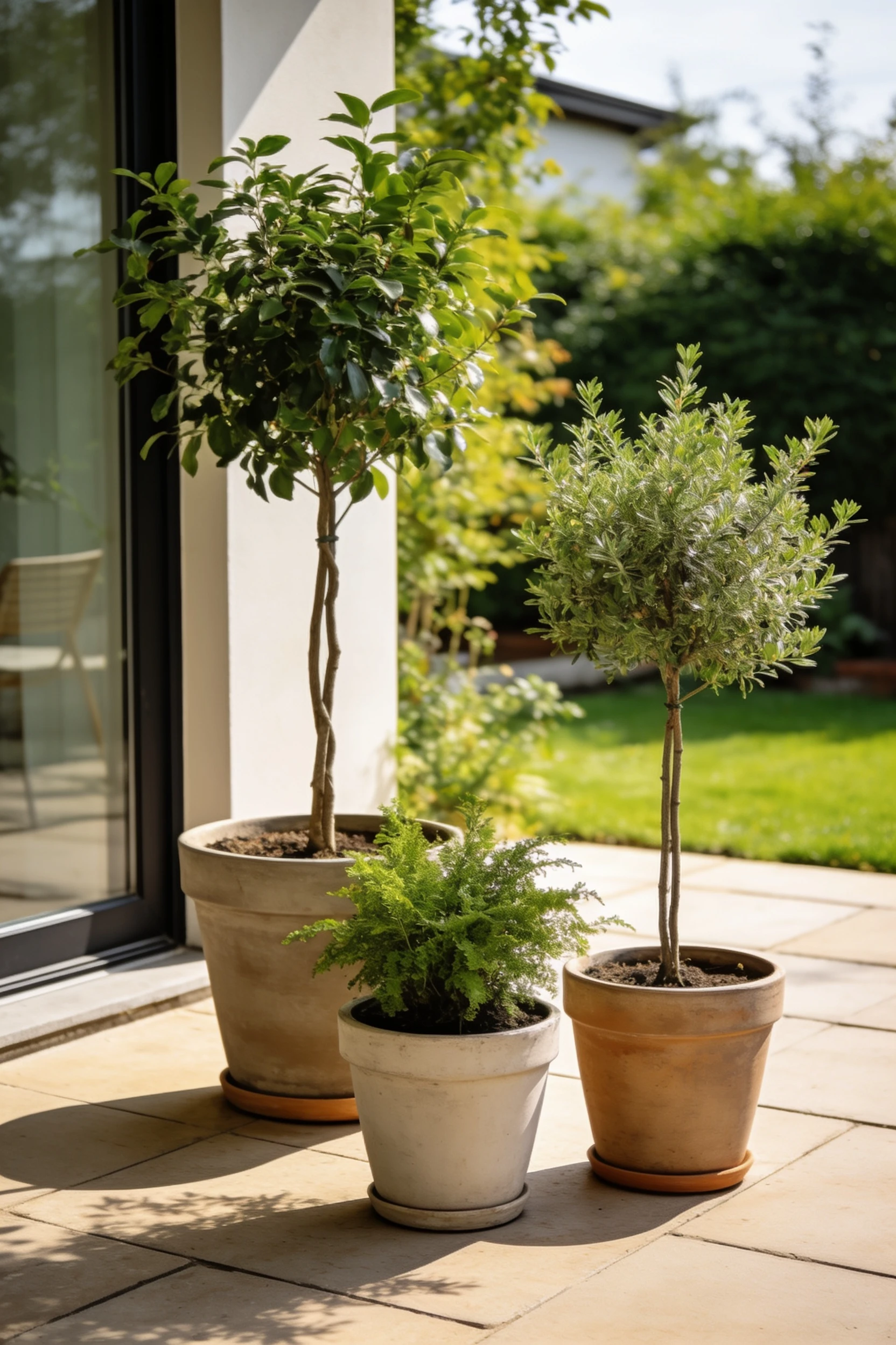 Pots Groupés en Trio de Hauteurs Différentes
