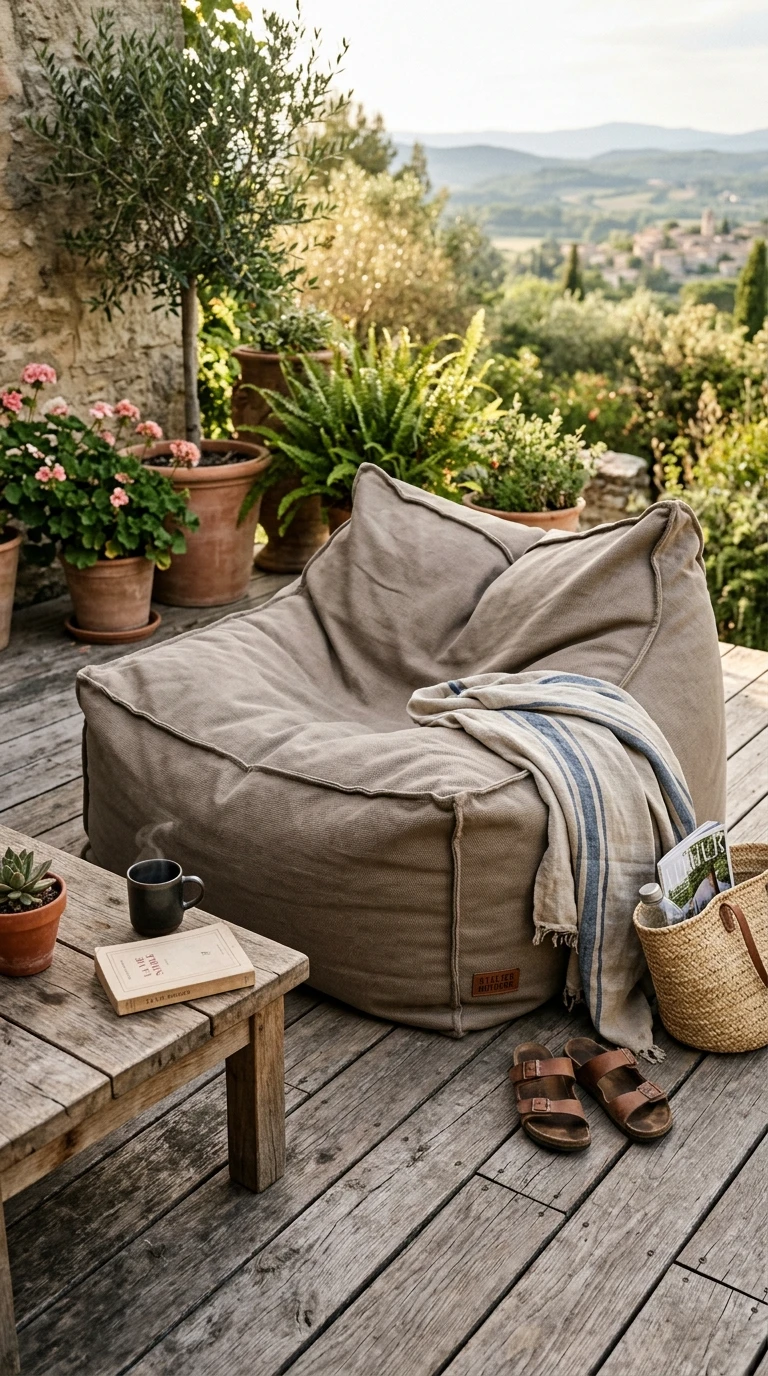 Pouf Géant en Toile Outdoor