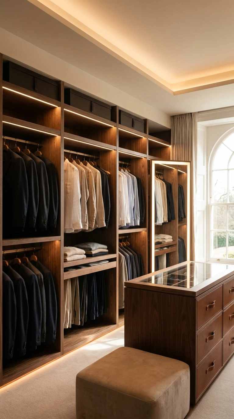 Pourquoi l'Éclairage du Dressing Chambre Est Crucial