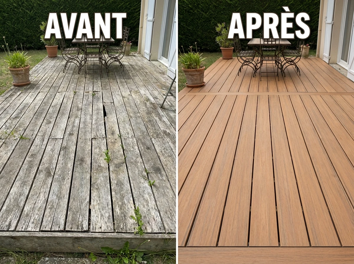 Revêtement Composite Effet Bois Brossé