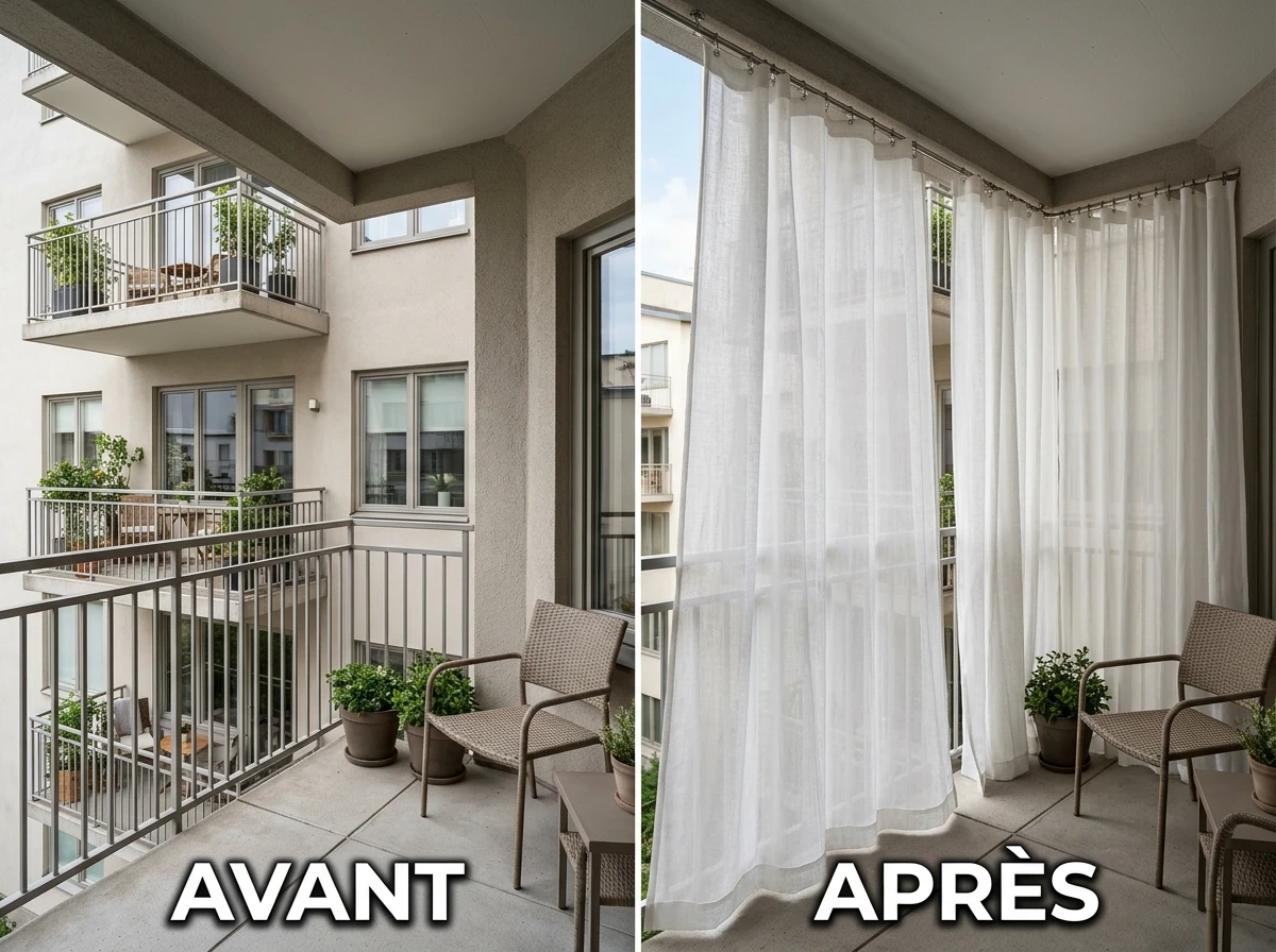 Rideau de Lin Outdoor comme Séparation Douce