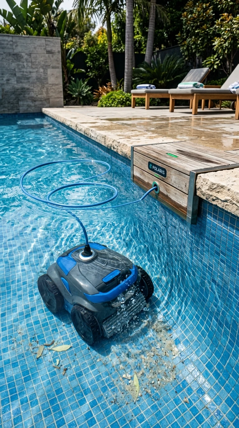 Robot de Piscine Connecté avec Dock Terrasse