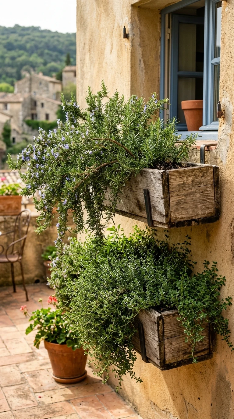 Rosmarinus et Thym en Jardinières