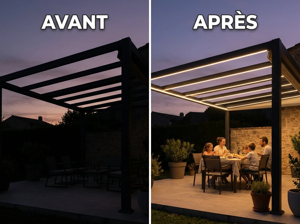 Ruban LED dans les Profilés Aluminium des Poutres