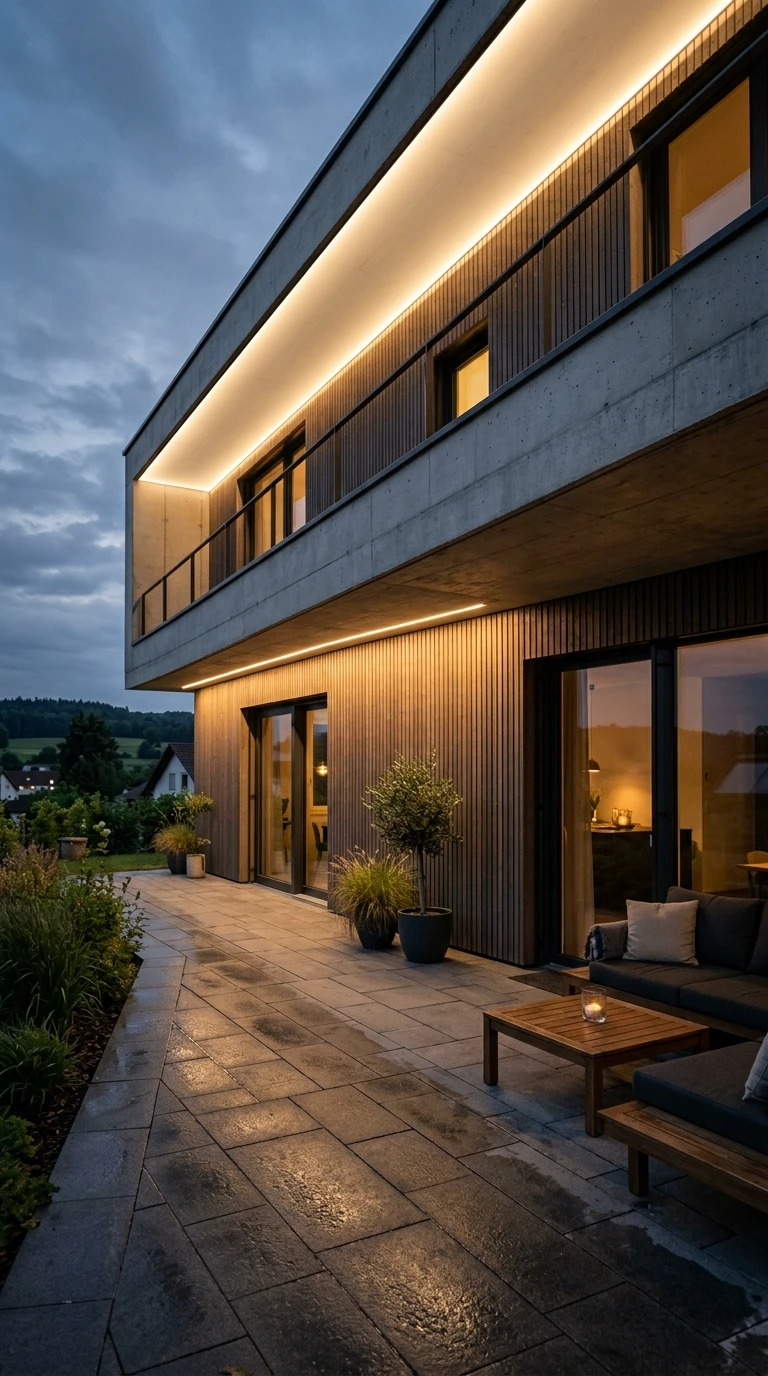 Ruban LED Sous le Bandeau de Façade