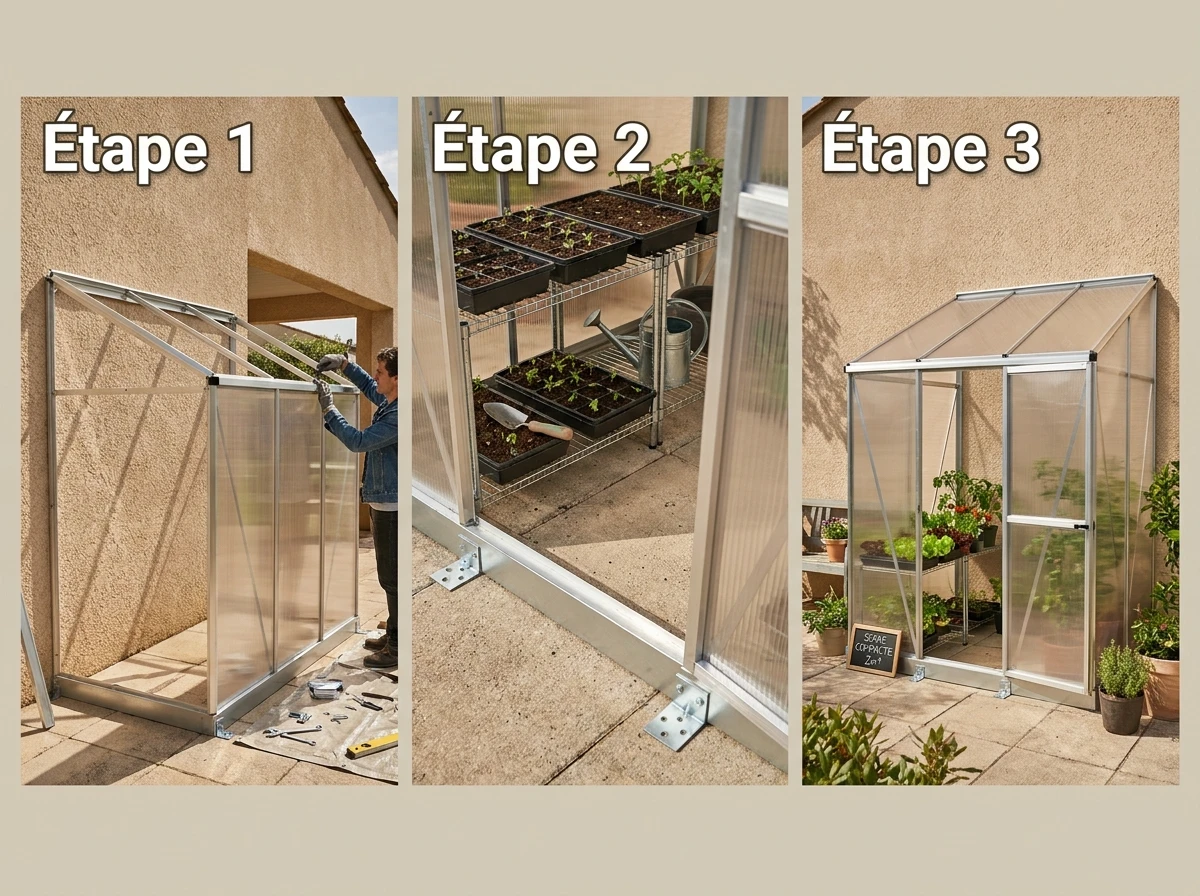 Serre Compacte Adossée sur 2m²